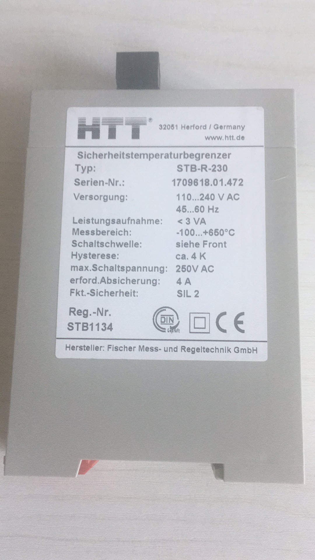 德国 HTT STB-R-230温控器
